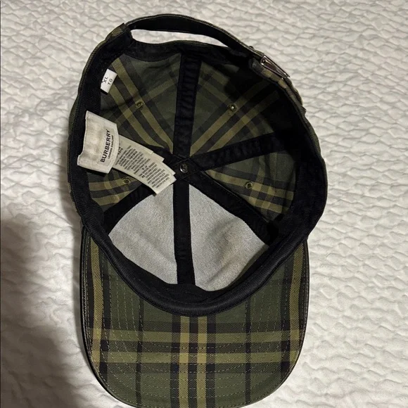 Authentic Burberry Olive and Brown Plaid Cap - Picture 5 of 16